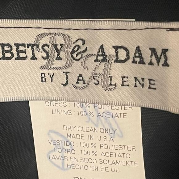 Betsy & Adam Sheer Black Draped BalletCore Spaghetti Strap Dress NWT Size 8 - Picture 9 of 13